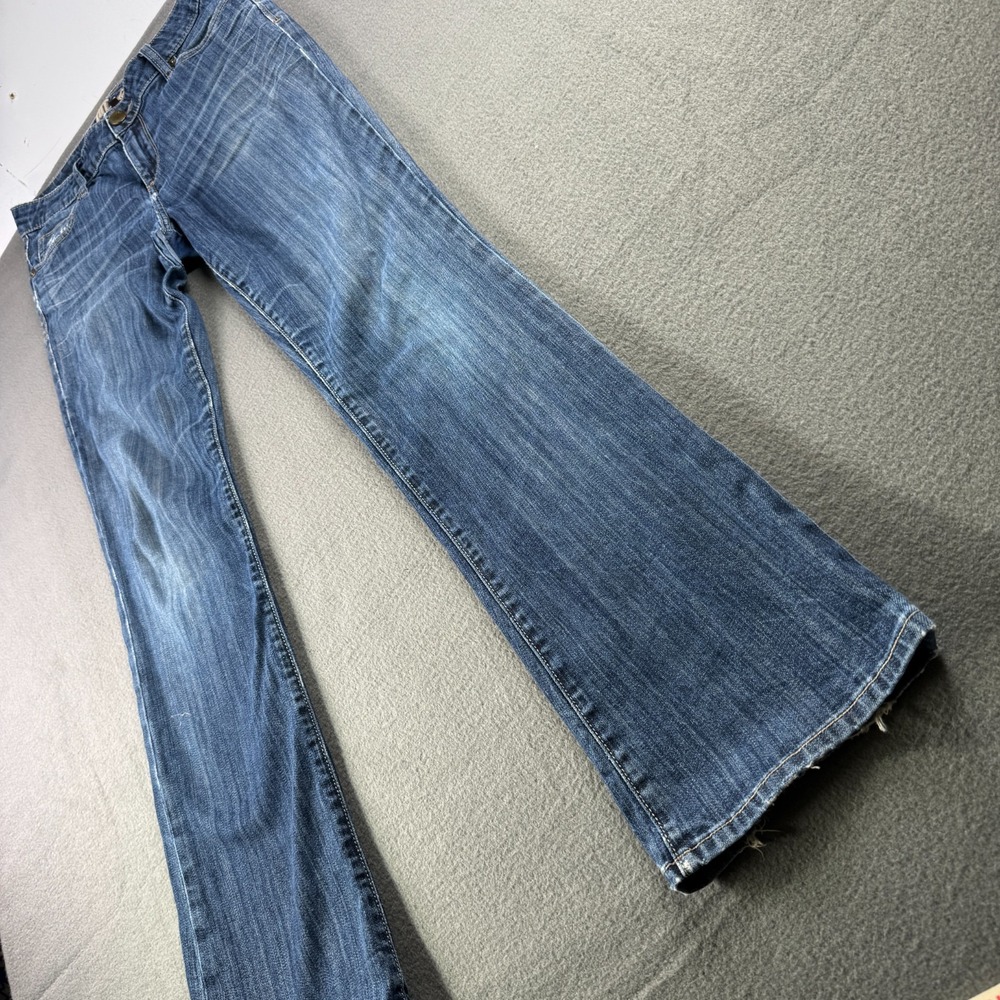 Kut from the Kloth Jeans Women 8 Kelsey Mid Rise Ankle Flare Distressed Patch - Picture 12 of 12